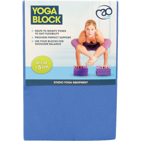 Fitness Mad Yoga Block - Blue - Pack of 2