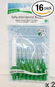 TePe Interdental Brush Green 0.80mm- Pack of 2