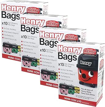 Numatic Hepaflow Henry Dust Vacuum Bags - Pack of 4