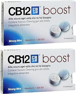 CB12 Boost Chewing Gum Strong Mint- Pack of 2