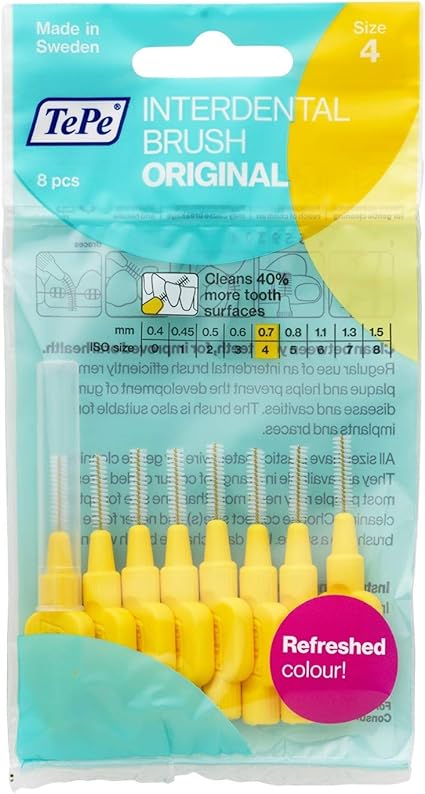 TePe Interdental Brush Yellow 0.70mm- Pack of 8