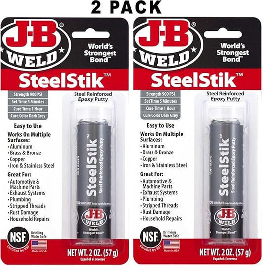 J-B Weld SteelStik Epoxy Putty-Pack of 2