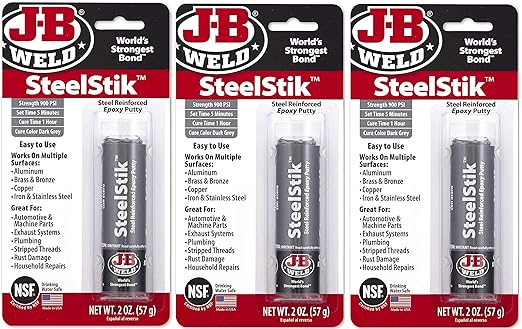 J-B Weld SteelStik Epoxy Putty-Pack of 3