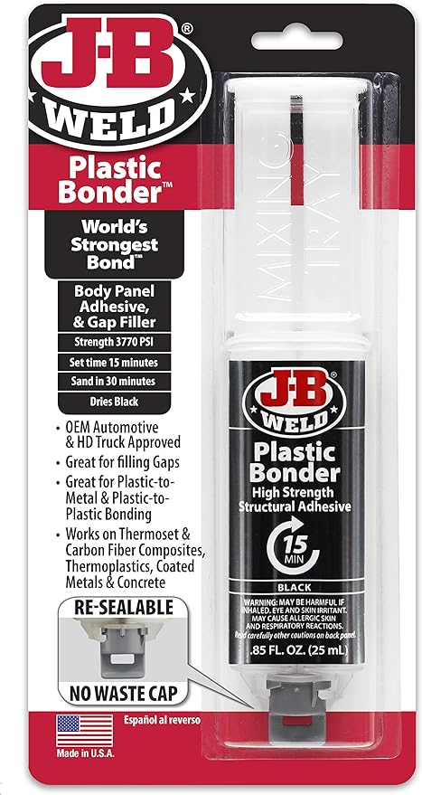 JB Weld Plastic Bonder Black 25ml