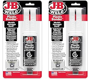 JB Weld Plastic Bonder Black 25ml- Pack of 2