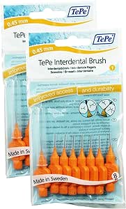 TePe Interdental Brush Orange 0.45mm- Pack of 2