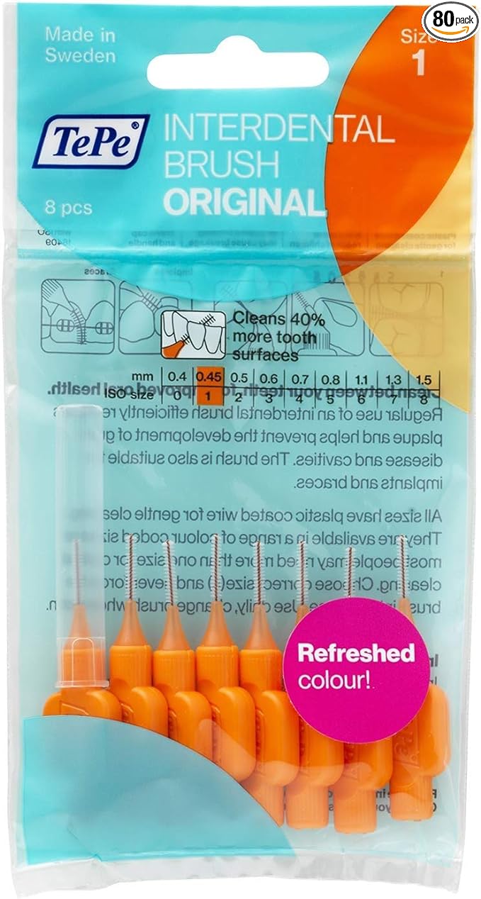 TePe Interdental Brush Orange 0.45mm- Pack of 10