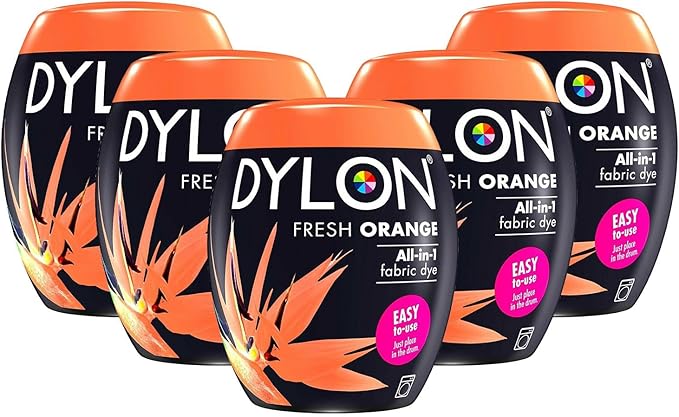 Dylon Machine Dye Pod 350g 55 Fresh Orange- Pack of 5